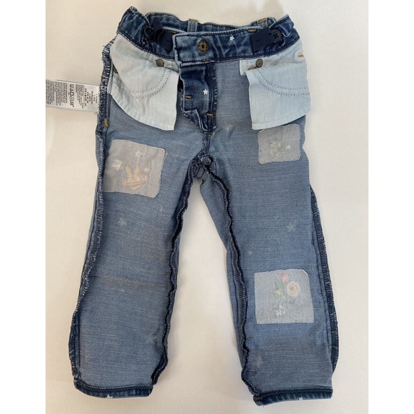 Baby Gap Girls 2T Jeans Stars Planets Flowers Embroidered Sarah Jessica Parker - Picture 8 of 9